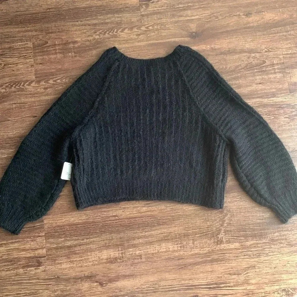 Free People Chucky Knit Sweater Black XS NWT - Picture 5 of 14